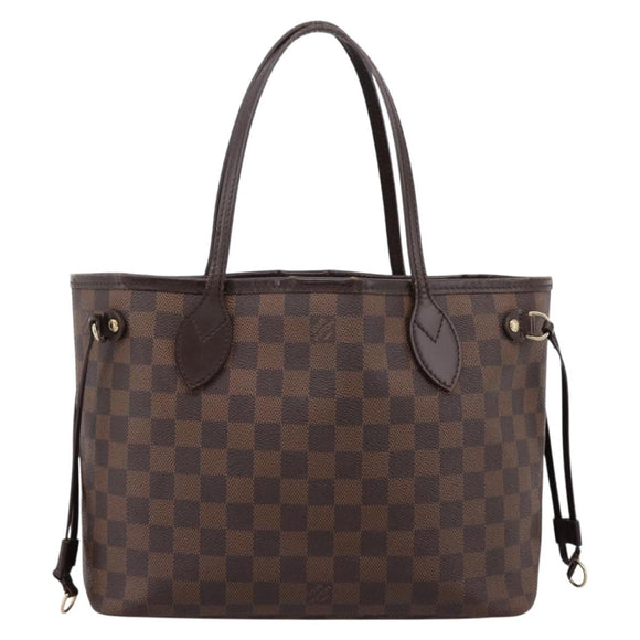 LOUIS VUITTON Damier Ebene Neverfull PM Tote Bag N51109 LV Auth 194884A