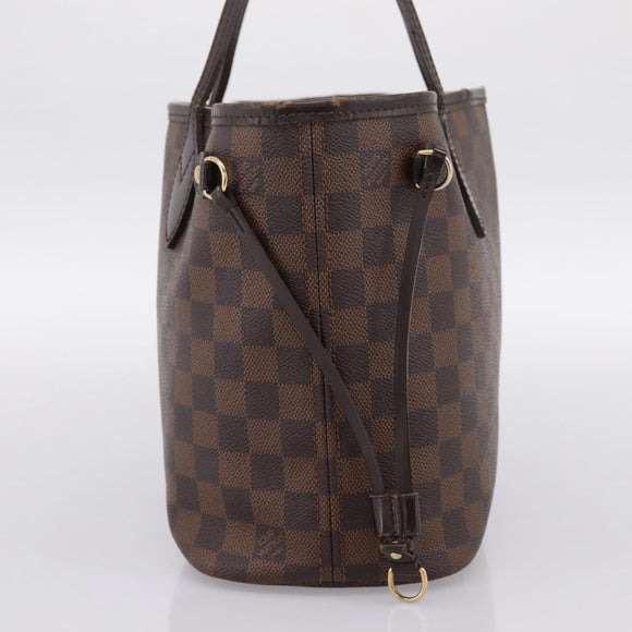 LOUIS VUITTON Damier Ebene Neverfull PM Tote Bag N51109 LV Auth 194884A