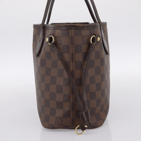 LOUIS VUITTON Damier Ebene Neverfull PM Tote Bag N51109 LV Auth 194884A
