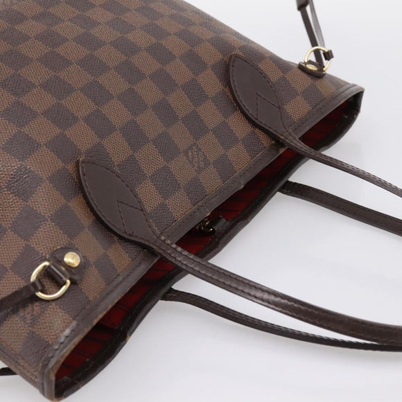 LOUIS VUITTON Damier Ebene Neverfull PM Tote Bag N51109 LV Auth 194884A