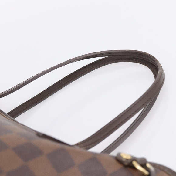 LOUIS VUITTON Damier Ebene Neverfull PM Tote Bag N51109 LV Auth 194884A