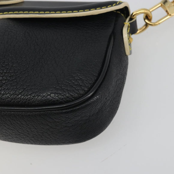 LOUIS VUITTON Suhari Precieux Shoulder Bag Leather Black M91776 Auth 194886SAV