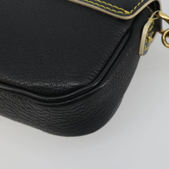 LOUIS VUITTON Suhari Precieux Shoulder Bag Leather Black M91776 Auth 194886SAV
