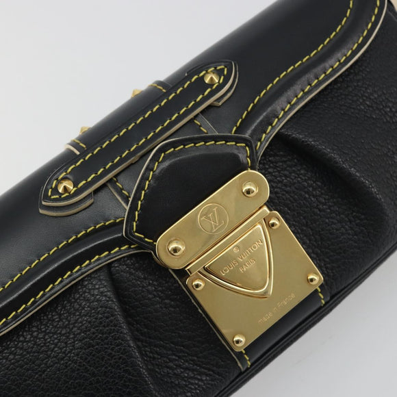 LOUIS VUITTON Suhari Precieux Shoulder Bag Leather Black M91776 Auth 194886SAV