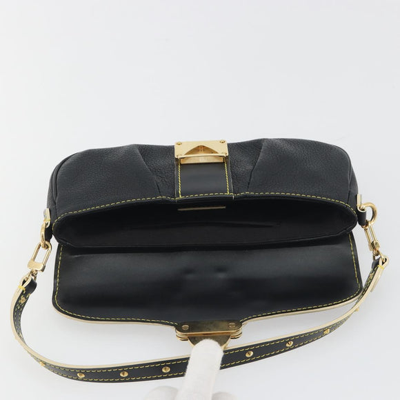 LOUIS VUITTON Suhari Precieux Shoulder Bag Leather Black M91776 Auth 194886SAV