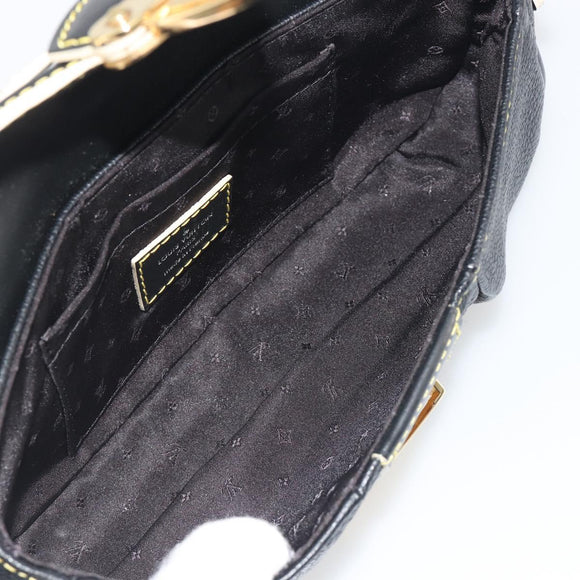 LOUIS VUITTON Suhari Precieux Shoulder Bag Leather Black M91776 Auth 194886SAV