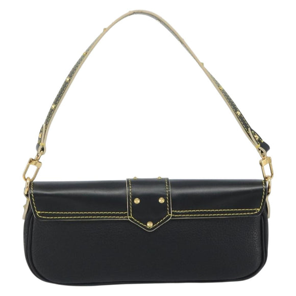 LOUIS VUITTON Suhari Precieux Shoulder Bag Leather Black M91776 Auth 194886SAV