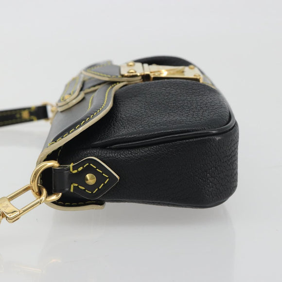 LOUIS VUITTON Suhari Precieux Shoulder Bag Leather Black M91776 Auth 194886SAV