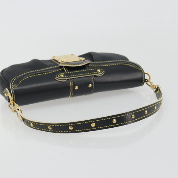 LOUIS VUITTON Suhari Precieux Shoulder Bag Leather Black M91776 Auth 194886SAV