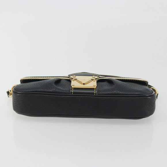 LOUIS VUITTON Suhari Precieux Shoulder Bag Leather Black M91776 Auth 194886SAV