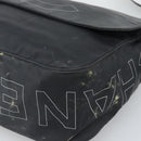 CHANEL Shoulder Bag PVC Canvas Black Silver CC Auth 194890-10