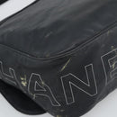 CHANEL Shoulder Bag PVC Canvas Black Silver CC Auth 194890-13