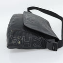 CHANEL Shoulder Bag PVC Canvas Black Silver CC Auth 194890-5