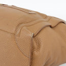 CELINE Luggage Micro Shopper Hand Bag Leather Brown Gold Auth 194891-9