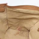 CELINE Luggage Micro Shopper Hand Bag Leather Brown Gold Auth 194891-18