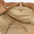 CELINE Luggage Micro Shopper Hand Bag Leather Brown Gold Auth 194891-19