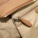 CELINE Luggage Micro Shopper Hand Bag Leather Brown Gold Auth 194891-20