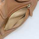 CELINE Luggage Micro Shopper Hand Bag Leather Brown Gold Auth 194891-22