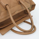 CELINE Luggage Micro Shopper Hand Bag Leather Brown Gold Auth 194891-7