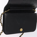 CHANEL Matelasse Chain Shoulder Bag Lamb Skin Black Gold CC Auth 194893-21