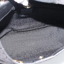 CELINE C Macadam Canvas Shoulder Bag Black Gold Auth 194894A-15