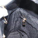 CELINE C Macadam Canvas Shoulder Bag Black Gold Auth 194894A-17