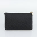 CELINE C Macadam Canvas Shoulder Bag Black Gold Auth 194894A-22