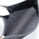 CELINE C Macadam Canvas Shoulder Bag Black Gold Auth 194894A-23