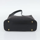 CELINE C Macadam Canvas Shoulder Bag Black Gold Auth 194894A-9