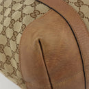 GUCCI GG Canvas Miss GG Tote Bag Beige Silver 336756 Auth 194896V-11