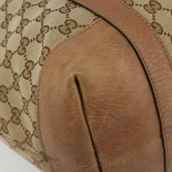 GUCCI GG Canvas Miss GG Tote Bag Beige Silver 336756 Auth 194896V