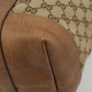 GUCCI GG Canvas Miss GG Tote Bag Beige Silver 336756 Auth 194896V-12