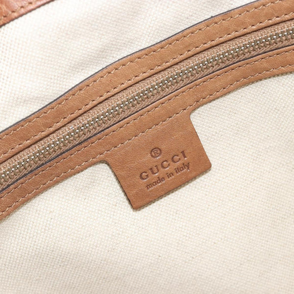 GUCCI GG Canvas Miss GG Tote Bag Beige Silver 336756 Auth 194896V