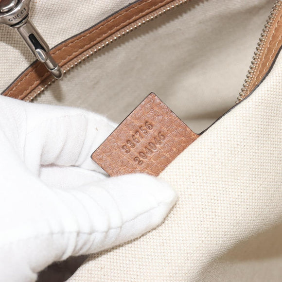 GUCCI GG Canvas Miss GG Tote Bag Beige Silver 336756 Auth 194896V