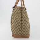 GUCCI GG Canvas Miss GG Tote Bag Beige Silver 336756 Auth 194896V-4