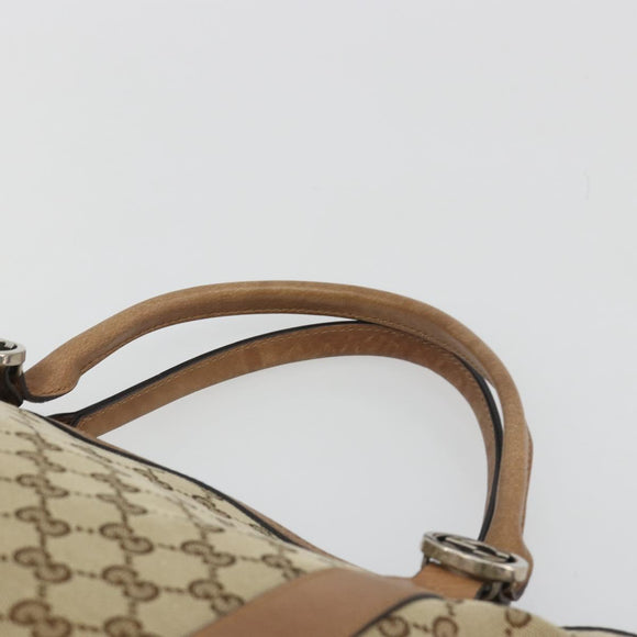GUCCI GG Canvas Miss GG Tote Bag Beige Silver 336756 Auth 194896V
