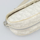 Christian Dior Trotter Canvas Romantic Chain Bag PVC White Silver Auth 194899V-11