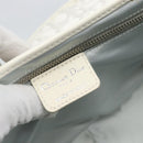 Christian Dior Trotter Canvas Romantic Chain Bag PVC White Silver Auth 194899V-15