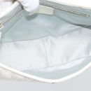 Christian Dior Trotter Canvas Romantic Chain Bag PVC White Silver Auth 194899V-16