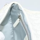 Christian Dior Trotter Canvas Romantic Chain Bag PVC White Silver Auth 194899V-19
