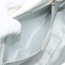 Christian Dior Trotter Canvas Romantic Chain Bag PVC White Silver Auth 194899V-20