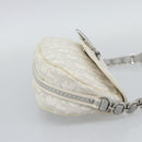 Christian Dior Trotter Canvas Romantic Chain Bag PVC White Silver Auth 194899V-5