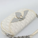 Christian Dior Trotter Canvas Romantic Chain Bag PVC White Silver Auth 194899V-6