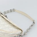 Christian Dior Trotter Canvas Romantic Chain Bag PVC White Silver Auth 194899V-8