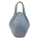 LOEWE Hand Bag Leather Light Blue Auth 194900-3