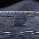 MCM Vicetos Logogram Backpack Leather Black Silver Auth 194907-21