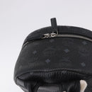 MCM Vicetos Logogram Backpack Leather Black Silver Auth 194907-6