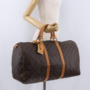 LOUIS VUITTON Monogram Keepall 50 Boston Bag M41426 LV Auth 194908V-25