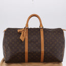 LOUIS VUITTON Monogram Keepall 50 Boston Bag M41426 LV Auth 194908V-12