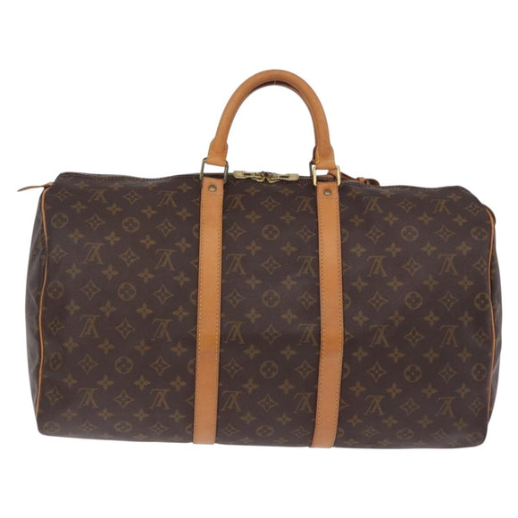 LOUIS VUITTON Monogram Keepall 50 Boston Bag M41426 LV Auth 194908V